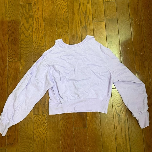 Garage Women’s Purple Crew Neck With Cut Shoulders - Picture 4 of 4